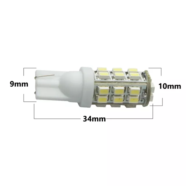 10pcs  T10 Car 168 194 W5W White 28 SMD LED Wedge Light Bulb Lamp 12V DC AU ship 3