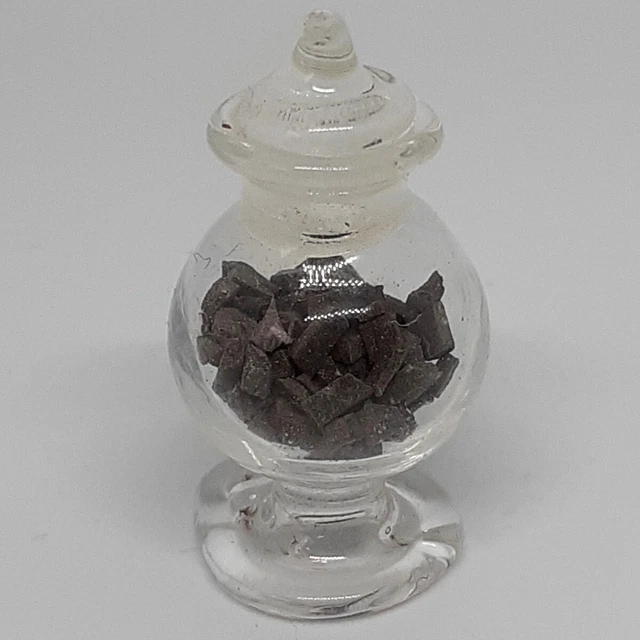 1:12 Miniatur Bonboniere mit Schokolade Puppenhaus Bonbonglas Glas Küche Laden