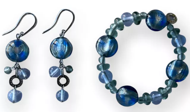 Antica Murrina Celebrity--Murano Glass Beads Bracelet+Matching Earrings