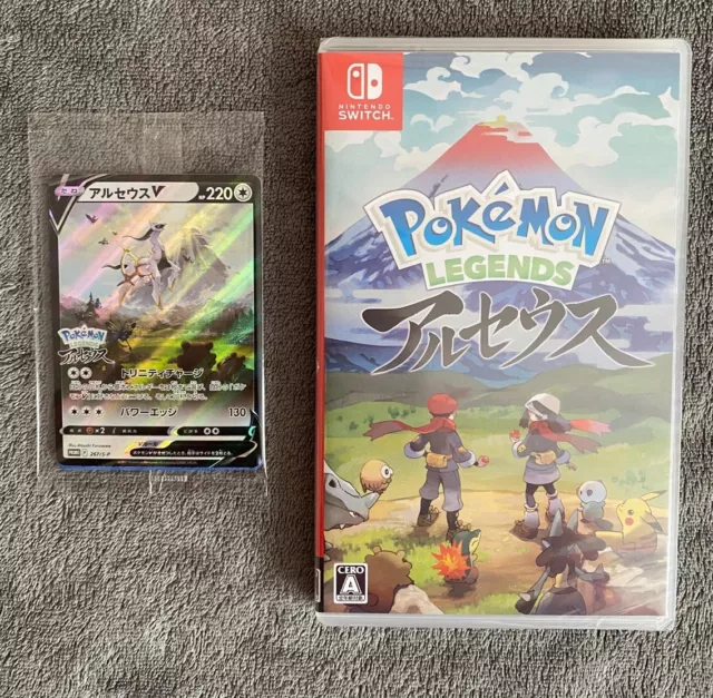 Nintendo Switch, Pokémon Legends Arceus Japanische Version, NEU + Promo, Sealed