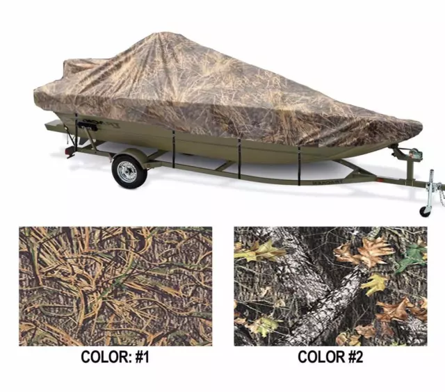 Camo Styled To Fit Boat Cover Compatible With Grumman Super Pro 16 1991