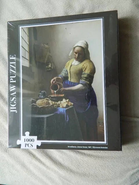 PUZZLE 1000 Teile  J. VERMEER Das Milchmädchen  Rijksmuseum Amsterdam Neu  JIGSA