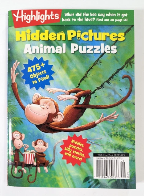 HIGHLIGHTS MAGAZINE HIDDEN Pictures Animal Puzzles Riddles Puzzles