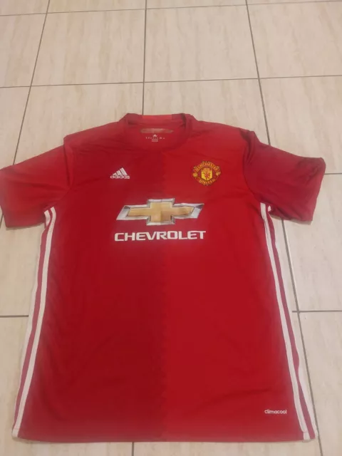 Manchester united Adidas Red Football Shirt Chevrolet size XL Used