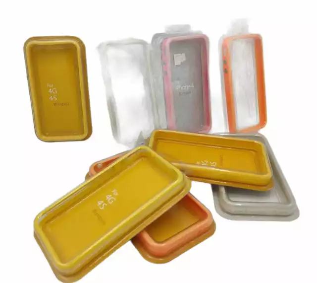 Stock 8 Bumpers Per Cellulare Apple Iphone 4 4S Di Diversi Colori Come In Foto