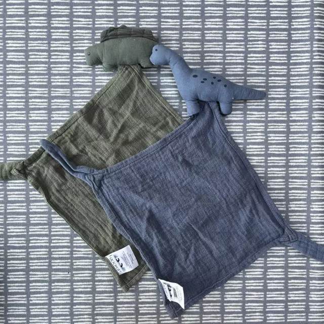 LIEWOOD 2x Baby Kuscheltücher Dinosaurier