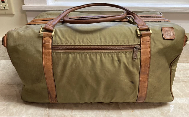 Vintage HARTMANN Tan Leather Nylon 18" Carry-On Bag Duffle Overnight