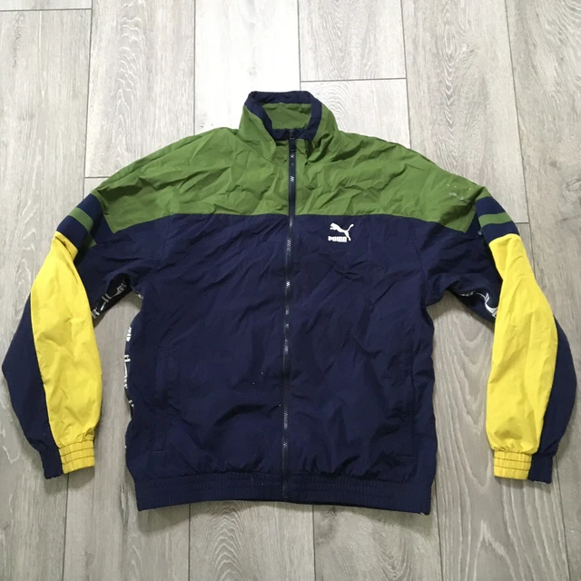 Puma XTG Green Blue Track Tracksuit Jacket - Size Small