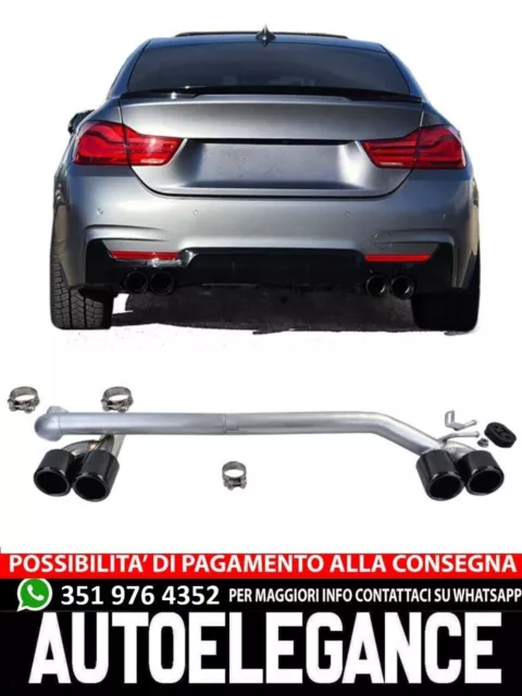 Terminale di scarico Duplex 4 Pipe Look Conversion adatto per BMW F32 F33 F36