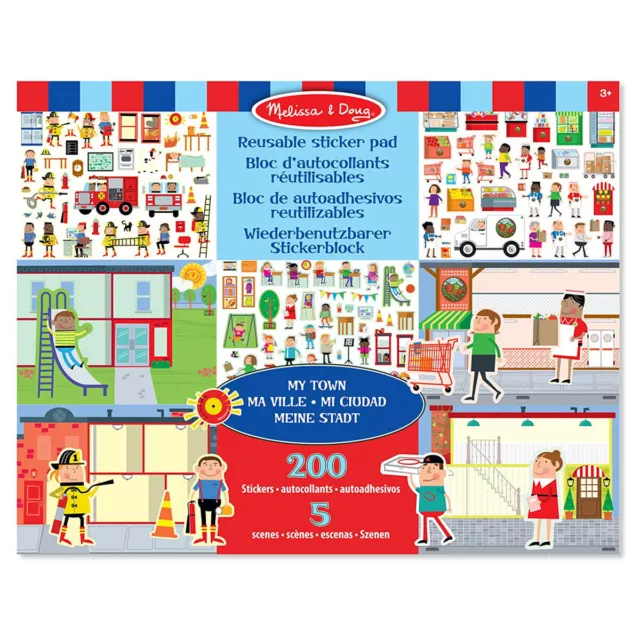 Melissa & Doug Réutilisable Tampon Autocollant - Mon Ville Enfants Créatif Age