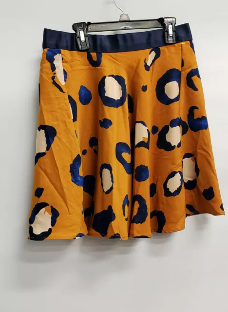 Phillip Lim Womens for target Flare Skirt Orange/Rust Blue Leopard Print size 6
