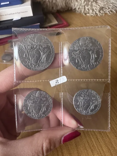 Serie 4 Monete Città Del Vaticano Pio Xii 20 50 Cent 1 2 Lire 1941 B