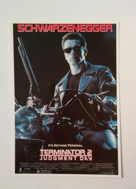 carte postale cinéma film TERMINATOR 2 Arnold Schwarzenegger Judgment day