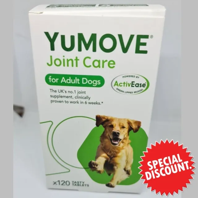 Lintbells YuMOVE Dog Joints Supplement for Stiff Adult Dogs - 120 Tablets..