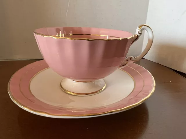 Aynsley Pink Orchard Fruit Tea Cup & Saucer #2480