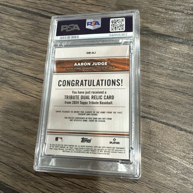 2024 TOPPS TRIBUTE Dual Relic Green /99 Aaron Judge New York Yankees