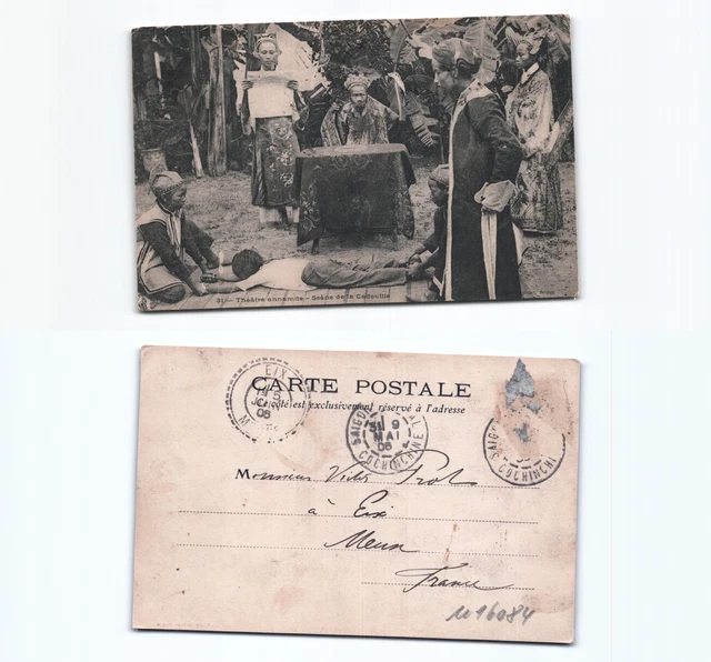 (n16084)   annamitisches Theater 1906   Ansichtskarte Indochina (französisc