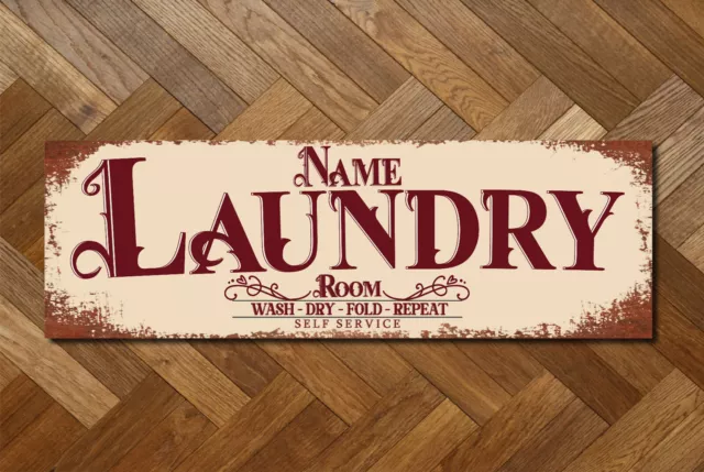 Personalised Door Room Sign Washing Laundry Shop Custom Gift Decor Foamex Plaque