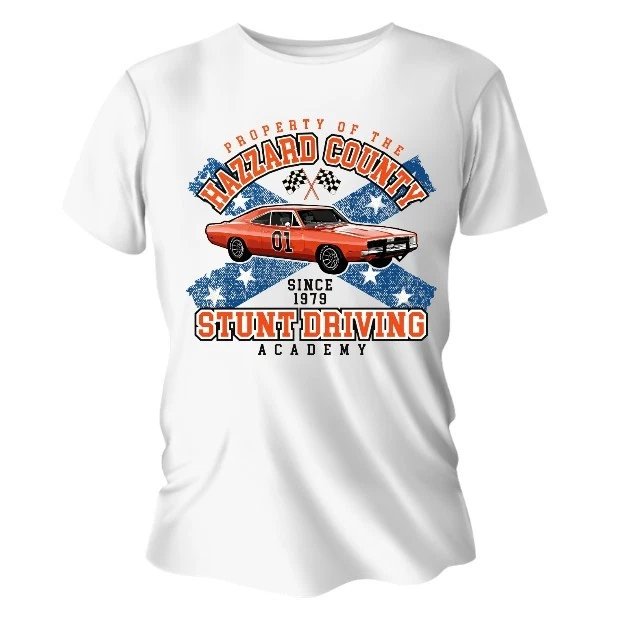 T-SHIRT GENERAL LEE DUCHI Di HAZZARD Bo Luke Daisy Duke Maglietta - Foto 3