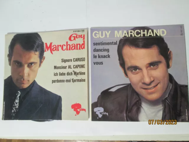 LOT DE 2 FRENCH EP 45t /(7") ORIGINAL 60s / GUY MARCHAND