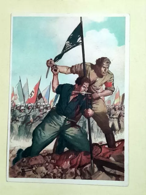 1942 Boccasile - Cartolina  Franchigia  -P.m. 98 - P.m. 9 Manoscritta  Vedi