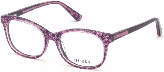 GUESS GU9181 Pink Glitter 074 Kids Plastic Optical Eyeglasses Frame 45-15-130 RX