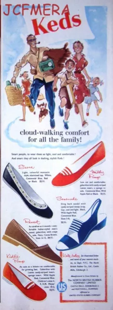 Vintage 'KED'S' Shoes ADVERT - Original 1957 Print AD