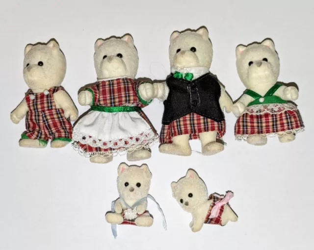 Sylvanian Families McWalkies Highland Terrier Dog Family 6 Figures Babies Calico