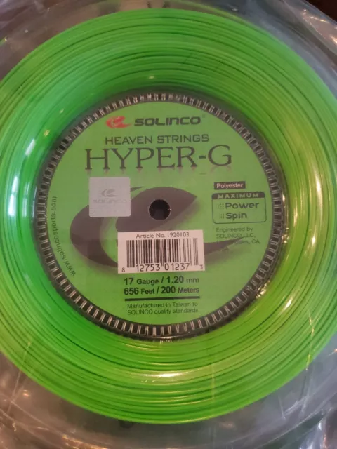 SOLINCO HYPER G Hyper-G 17 Gauge 1.20mm 656' 200m Tennis String