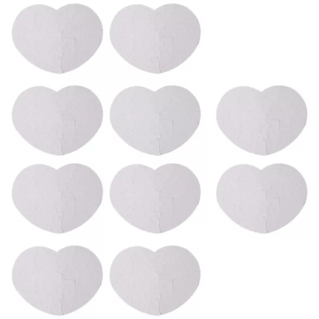 10Pcs/Lot DIY Blank Sublimation Heart Shaped  Picture Puzzle Heat Press9922