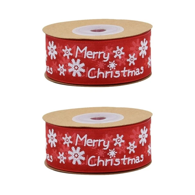 2x Schneeflocke Bänder Doppel Konfrontiert Band Bänder für Haar Bögen 3 Zoll