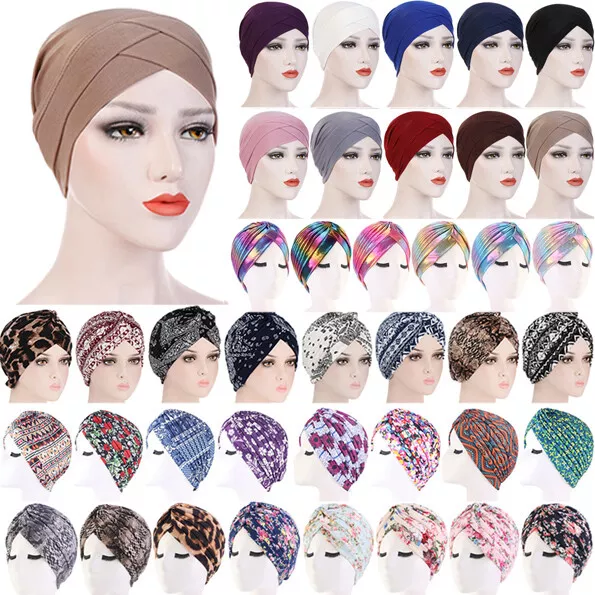 Donne Musulmane Turbante Cappello Fiore Cancro Chemio Perdita Di Capelli ☆