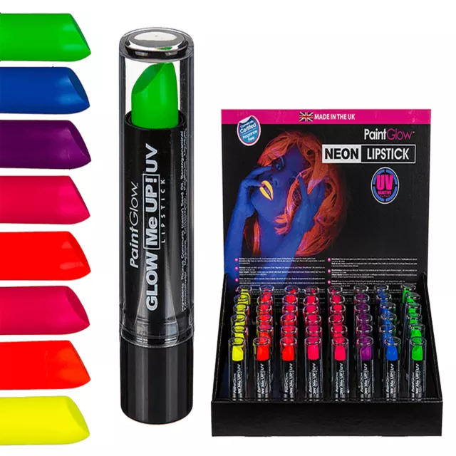 Lippenstift UV Aktiv NEON Leuchtende Farben PaintGlow fluoreszierend Disko Party