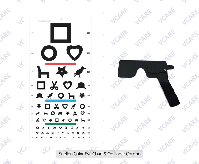 SNELLEN COLOR PICTURE Eye Chart, Pediatric Type 2 with Oculodar £29.30