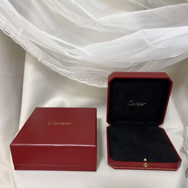 Authentic Cartier RED Ring Case Box with Red Box/paper bag/ribbon SET F/S ②