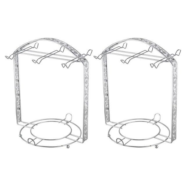 2 tazze da caffè argentato piano cottura tazza supporto stoviglie può essere la maggior parte 6F6H1