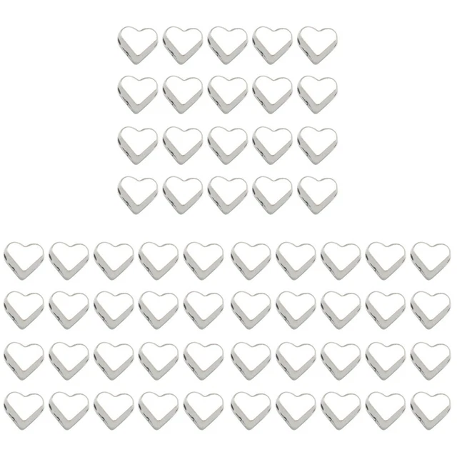 300 Stück Legierung Spacer Perle Charms Herzform Große Loch Lose Perlen