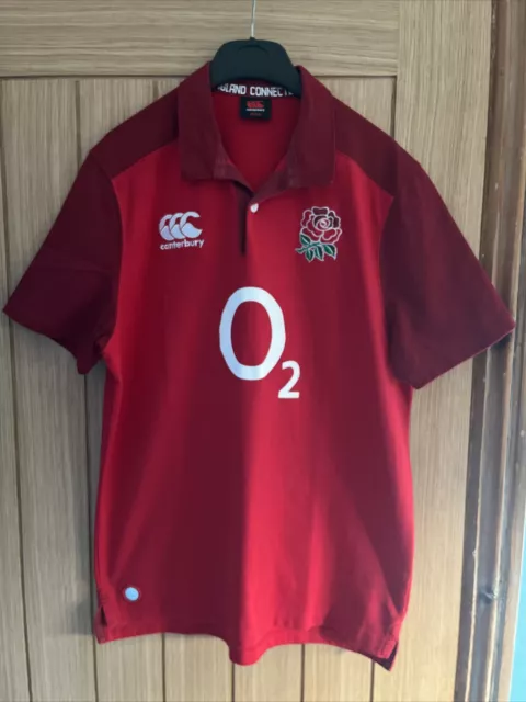 Men’s Canterbury England Rugby Polo Shirt Size Medium