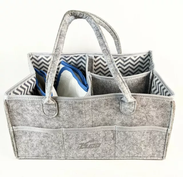 Baby Diaper Caddy Organizer Nursery Storage Bin Portable 16in Change pad New