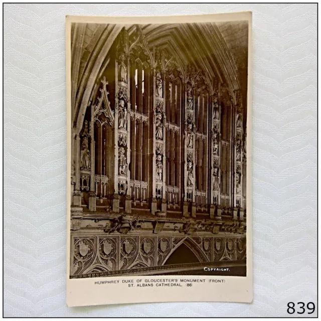 Humphrey Duke of Gloucester's Monument St Albans Cathedral Postcard (P839)