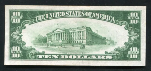 Fr. 2309 1934-A $10 Ten Dollars “North Africa” Silver Certificate About Unc (D) 2