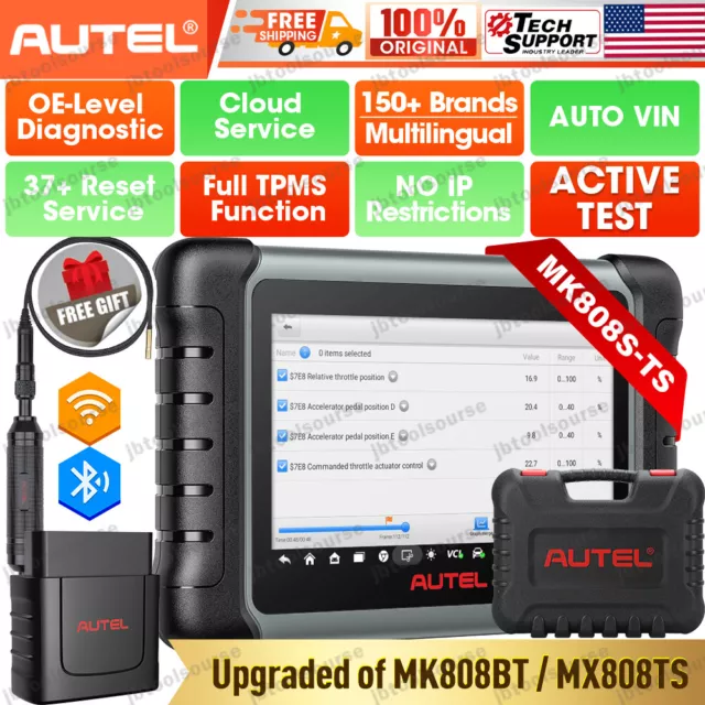 Autel MaxiCOM MK808S-TS MK808S TPMS Key Coding IMMO Car Diagnostic Scanner Tool