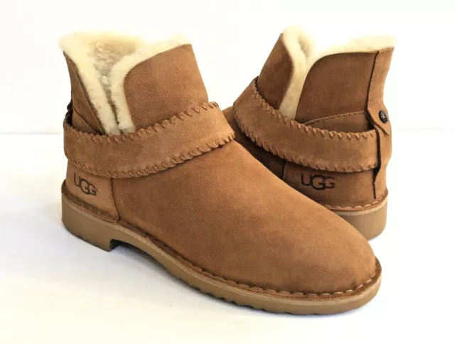 Ugg Mckay Chestnut Suede Shearling Ankle Boots Us 7.5 / Eu 38.5 / Uk 5.5 - Nib