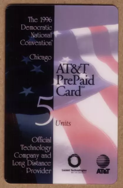 5u 1996 Democratic National Convention DNC (Chicago) Phone Card