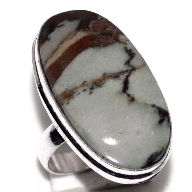 Picasso Jasper 925 Silver Plated Gemstone Handmade Ring US 8.5 For Women GW