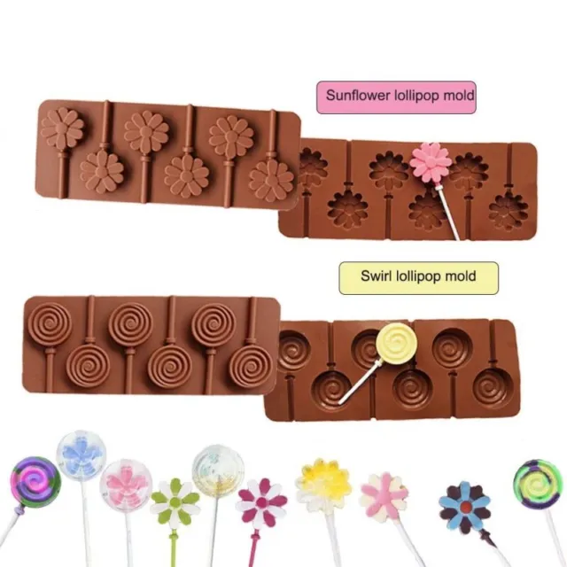 Silikon Lollipop Forme Lutscherform Silikonform für Lutscher Schokoladenform 1pc