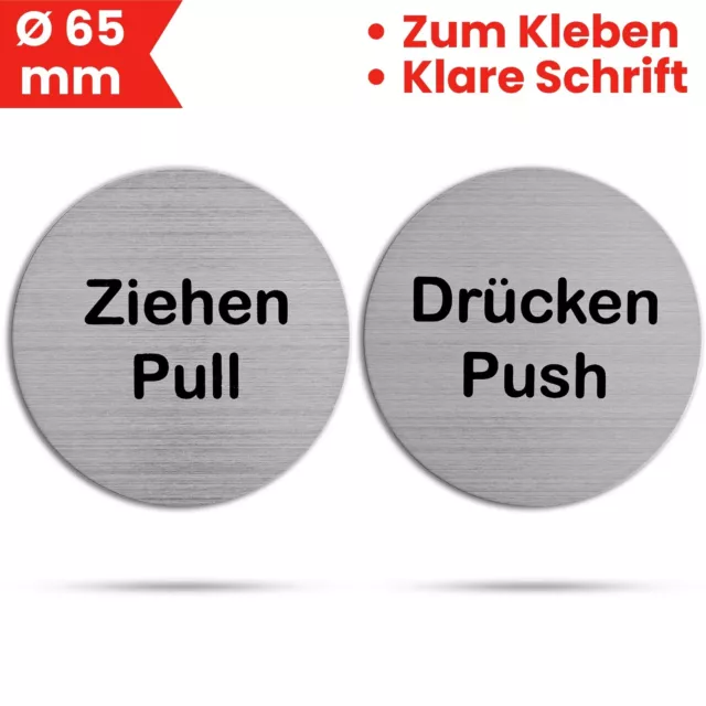 Drücken Ziehen Aufkleber Abziehbild pull push Sticker Türaufkleber (R12/1)