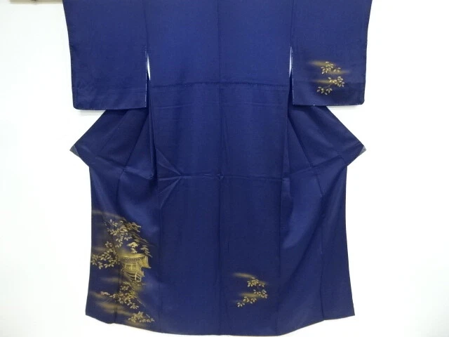 40536# Japanese Kimono / Antique Kimono / Kinsai / Embroidery / Mansion & Sc