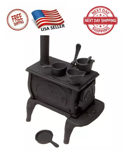 Old Mountain 10142 Black Mini Box Stove Set, w/Accessories, 10 1/2 Inch Tall