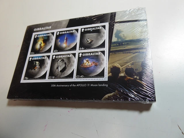 2019 Gibraltar; 50 Blocks Mondlandung, postfrisch/MNH, Bl. 139, ME 1000,-